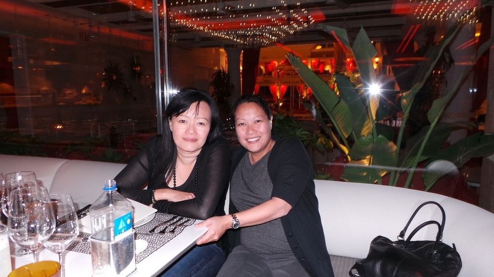 Judy John and Christina Yu having a great time at Andrea's