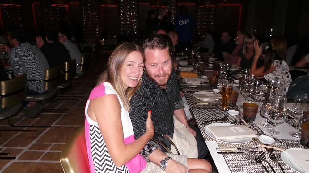 Matty Burton and his wife having a wonderful time at Andrea's