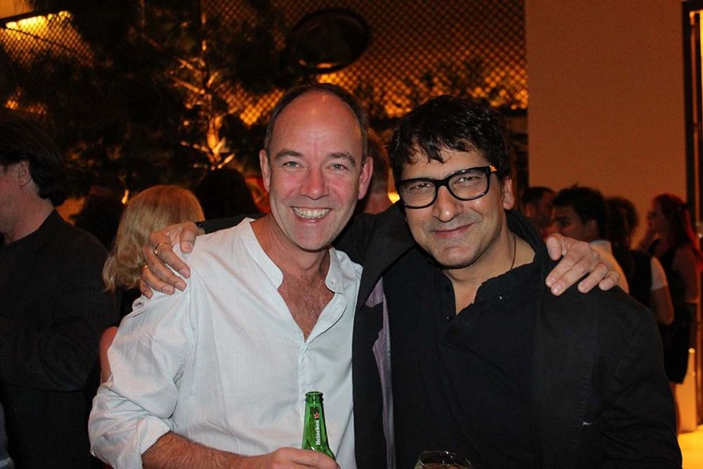 Jeremy Craigen and Sonal Dabral having a great time at the patio party