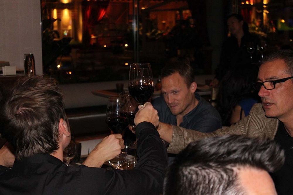 Geoffrey Hantson, Andreas Ullenius, and Jose Miguel Sokoloff enjoying a toast