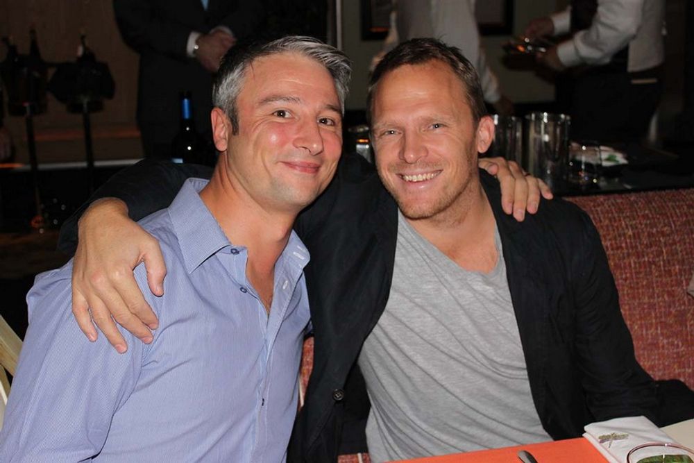 Olivier Apers and Christian Ullenius enjoying dinner at Andrea's