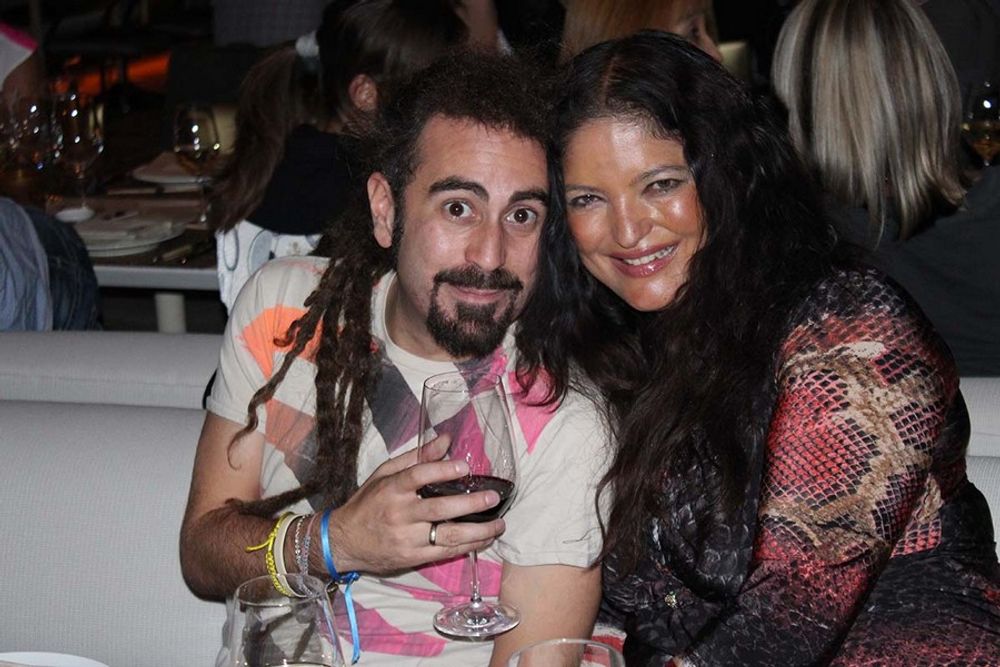 Faris Yakob and Dörte Spengler-Ahrens having a great time at dinner at Andrea's