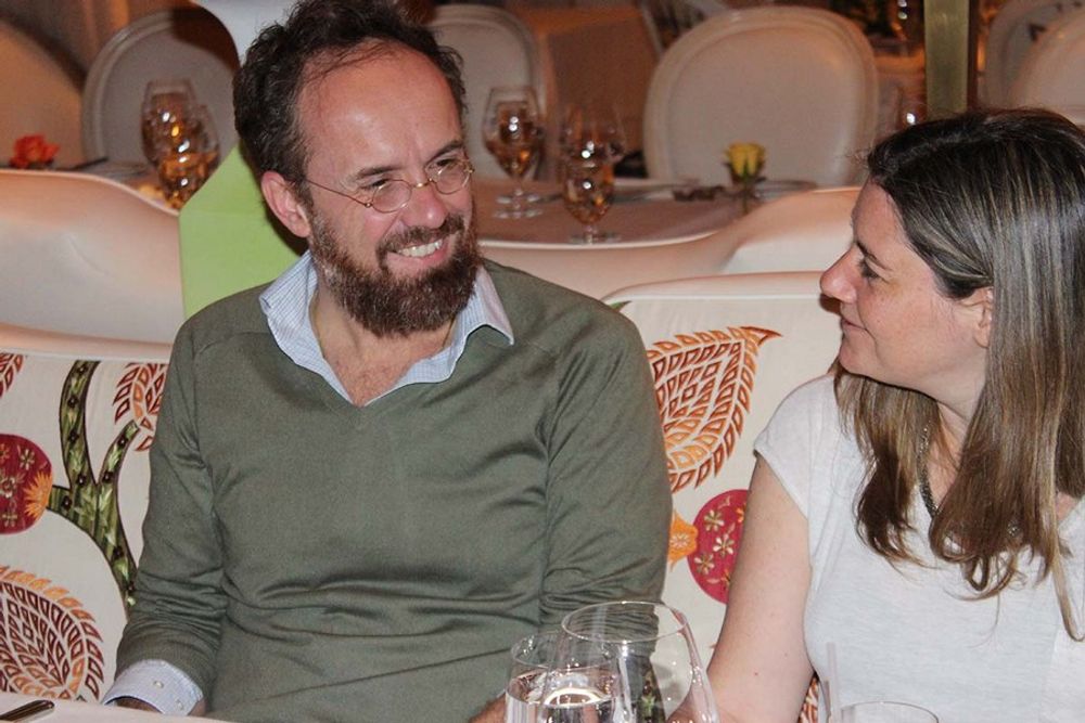 Alexander Schill and Marta Gonzalez Muguruza enjoying dinner at Tableau