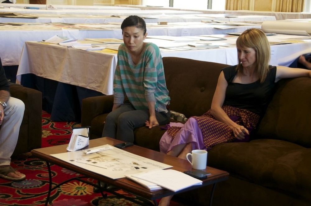 Sumiko Matsuda and Joanina Pastoll in the judging room