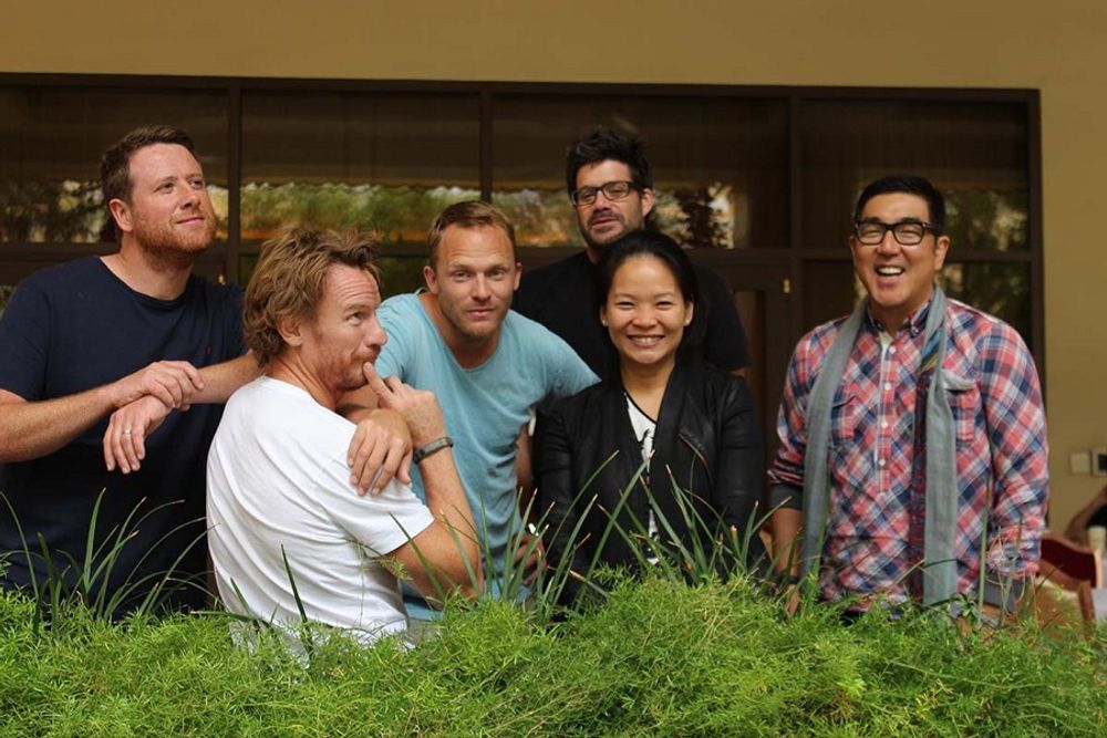 The Digital Jury having fun on the patio