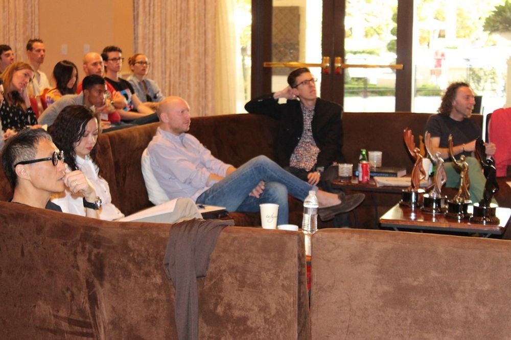 The young creatives having an enjoyable time sitting in on the Integration jury statue discussions.