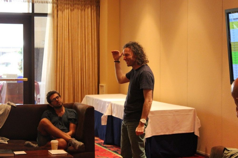 John Mescall having a great time discussing the work