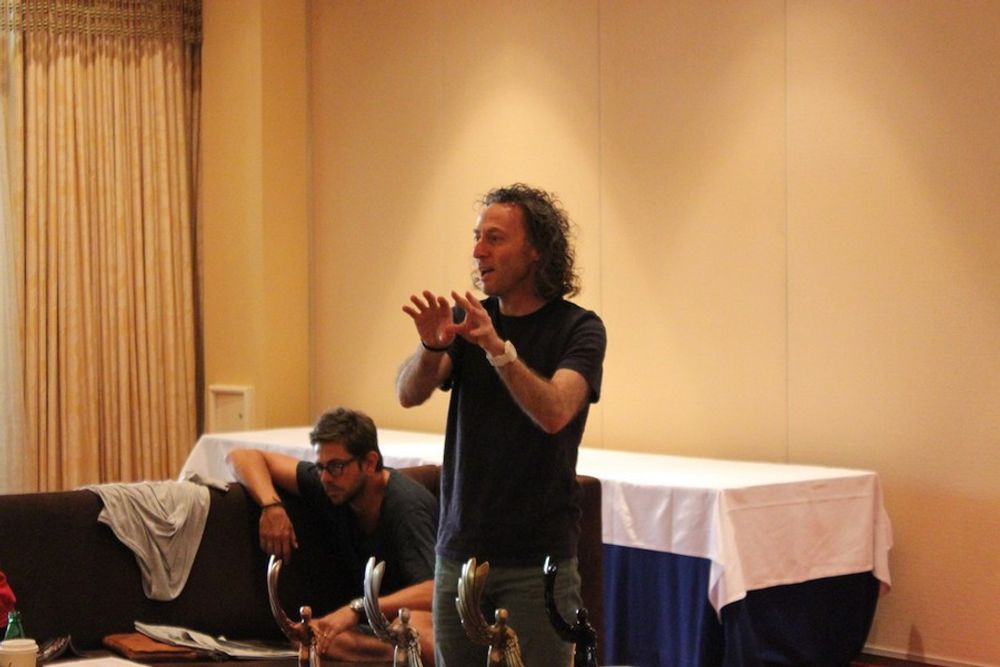 John Mescall full of energy in the judging room