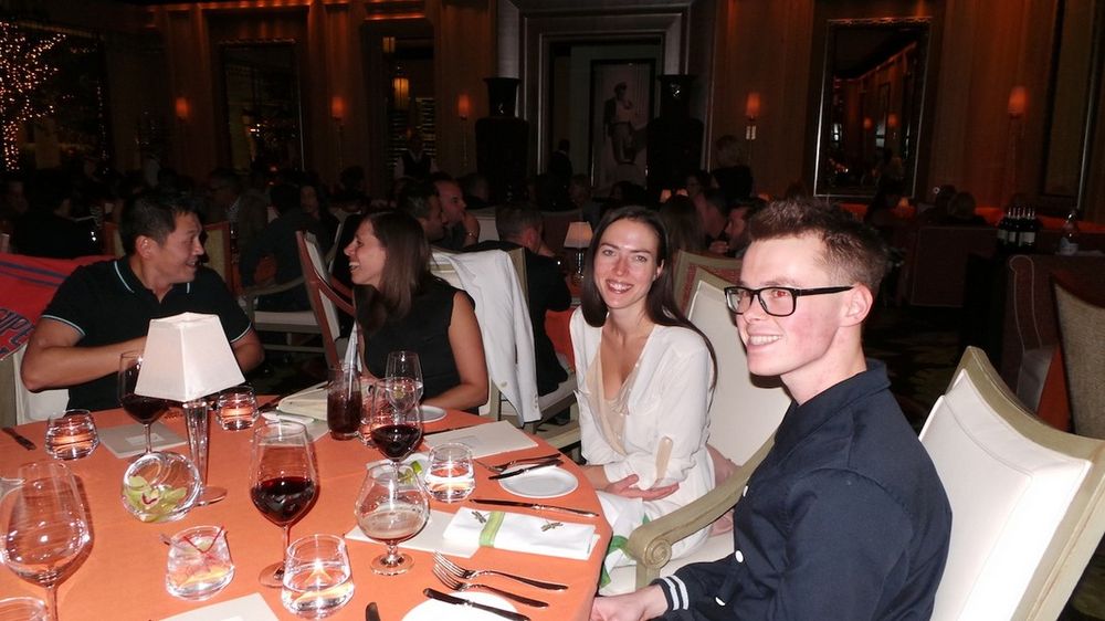Meika Tennant and Addison Capper enjoying dinner at Sinatra