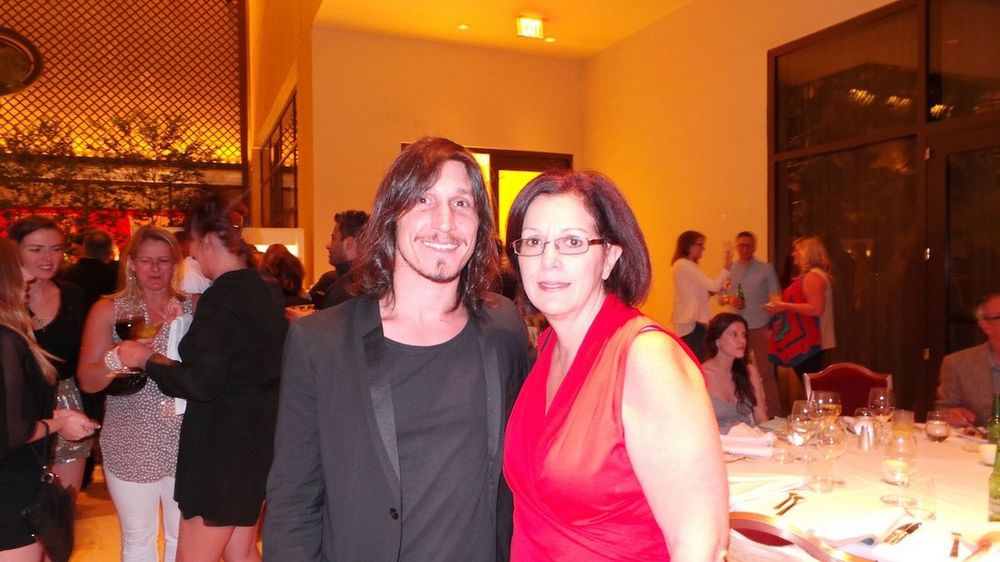 Maxi Itzkoff and Patricia Censoprano having a great time at the patio party