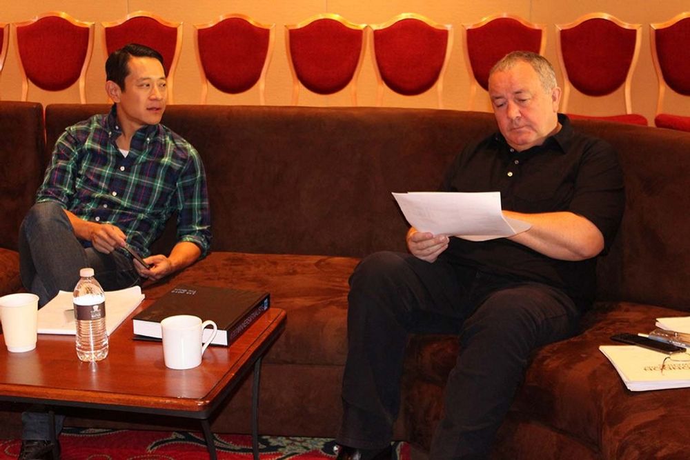 Mathias Appelblad and Mark Tutsell in the judging room