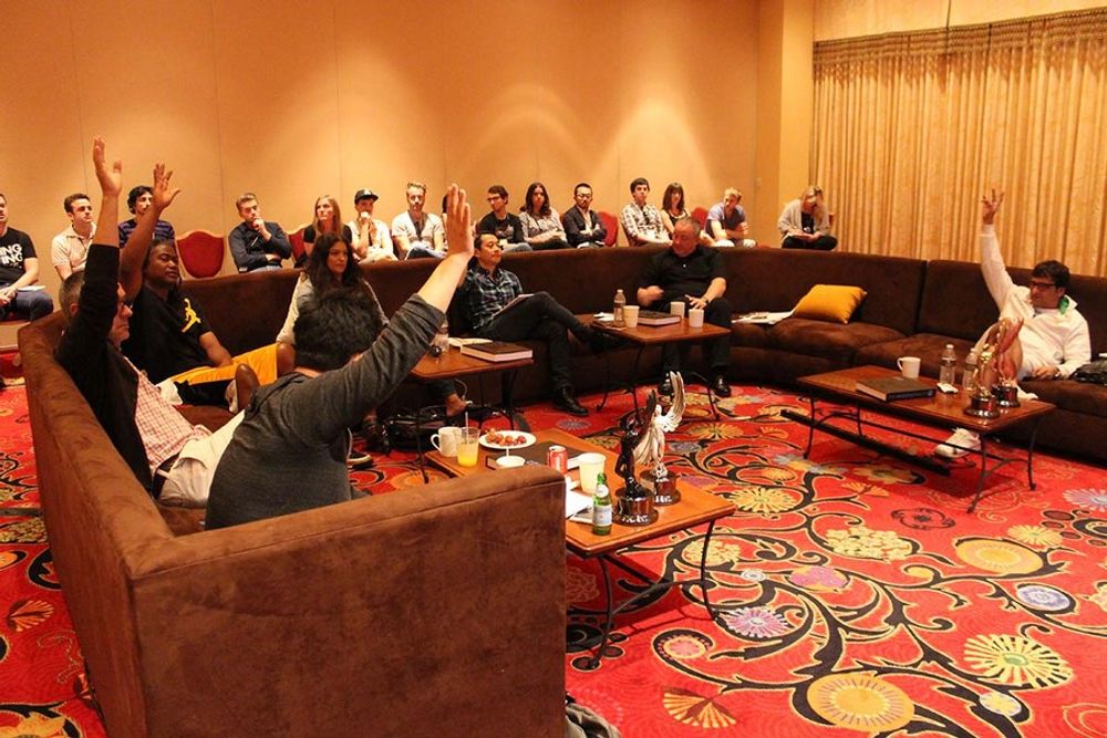 The Non-Traditional jury enjoying judging