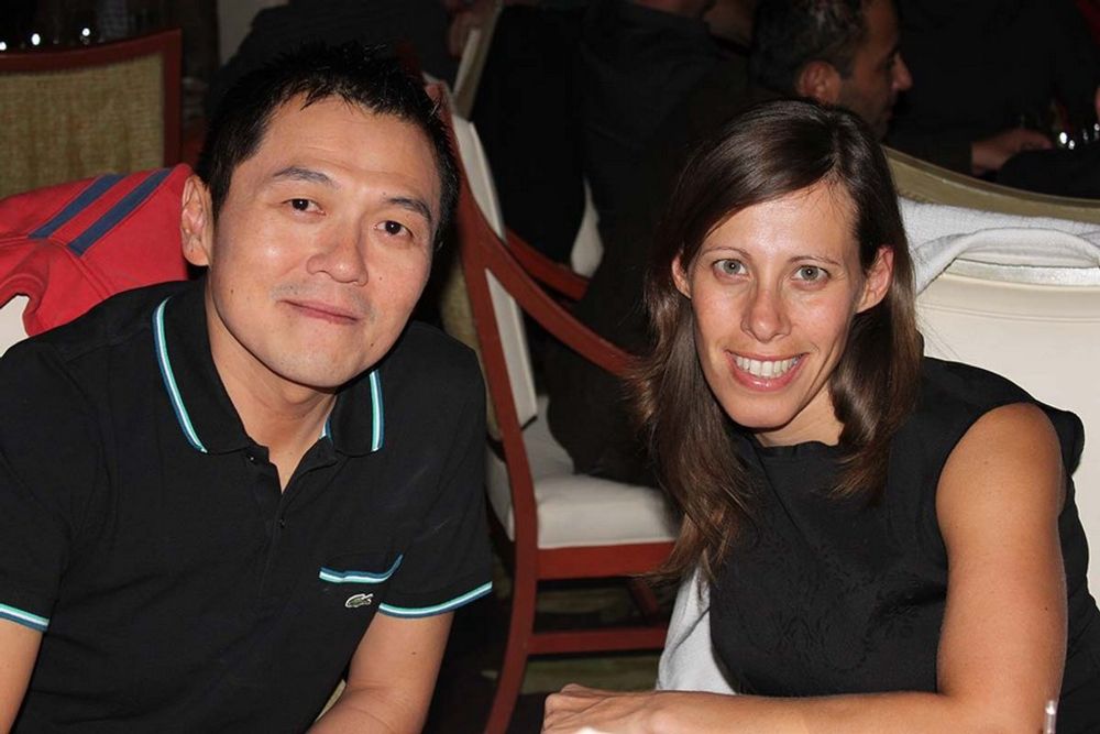 Ronald Ng and Hadas Liwer enjoying evening festivities