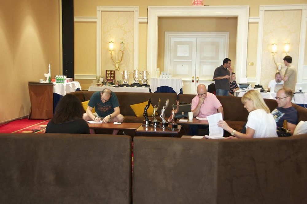 The Radio jury enjoying judging