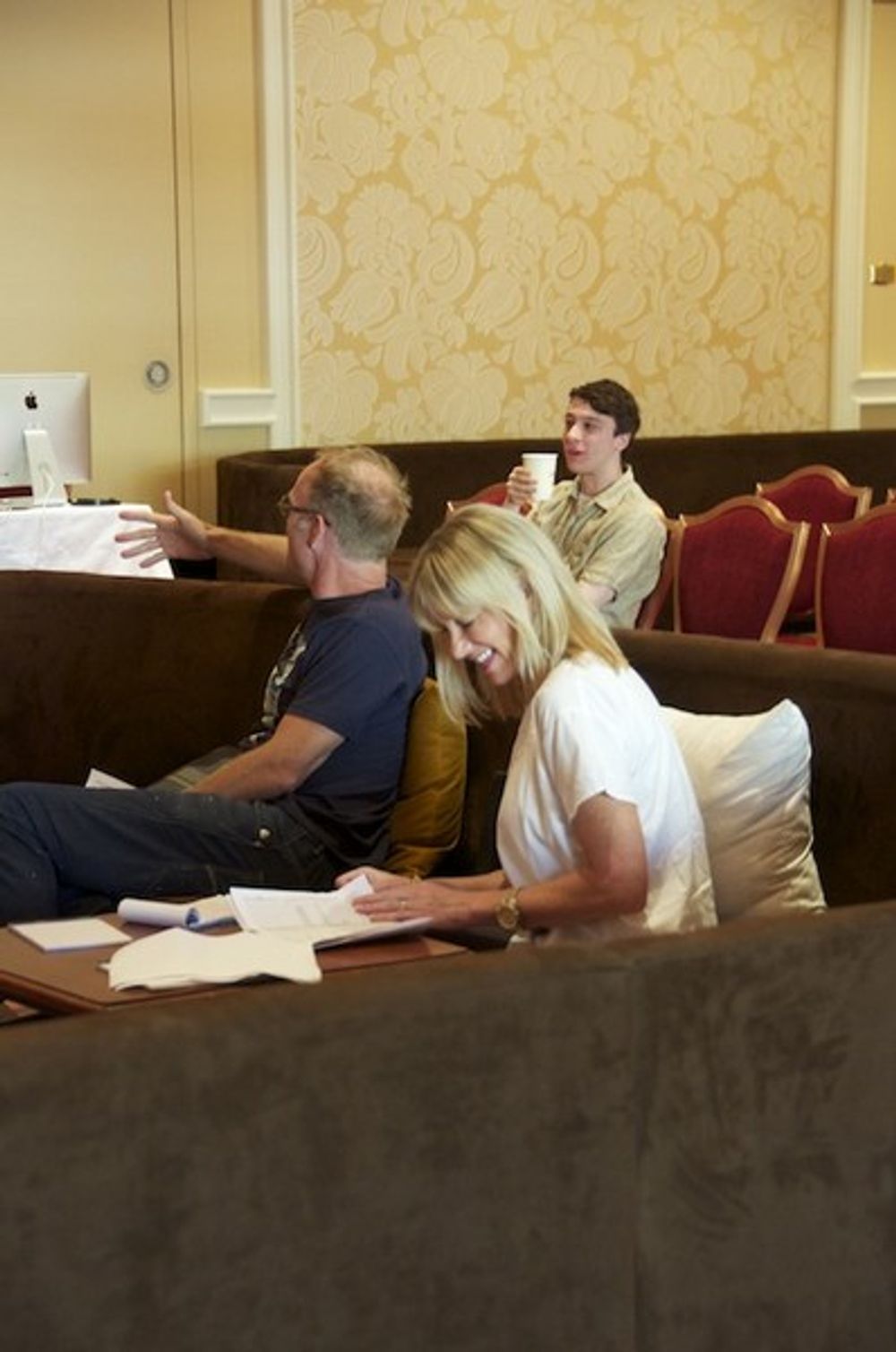 Ralph van Dijk and Jo McCrostie having a great time in the judging room