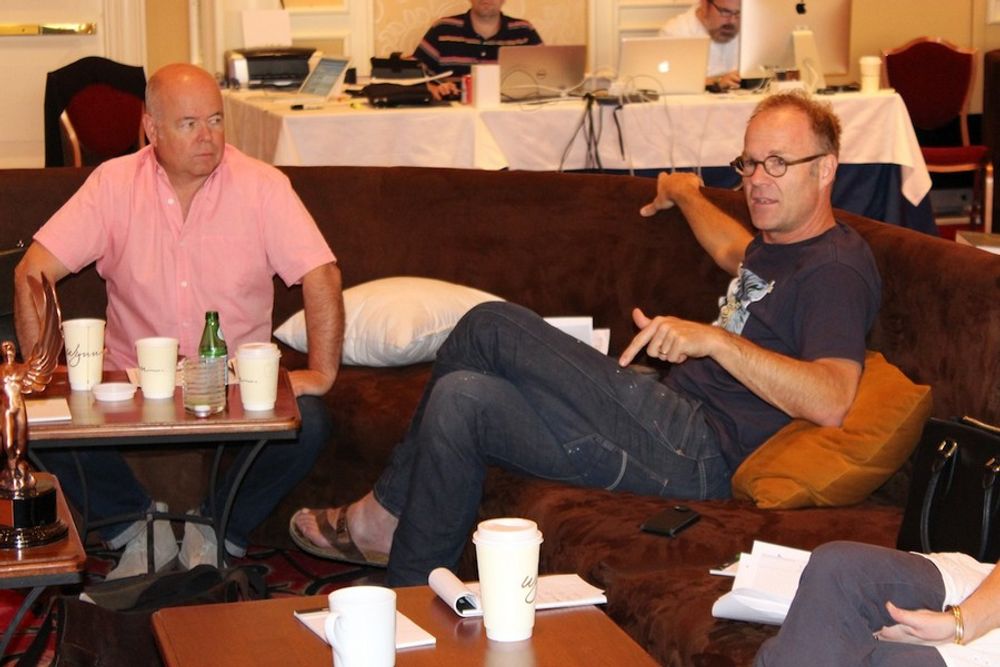 Terry O'Reilly and Ralph van Dijk in the judging room