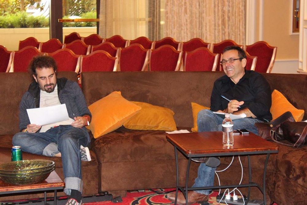 Faris Yakob and Tony Granger enjoying their time in the judging room