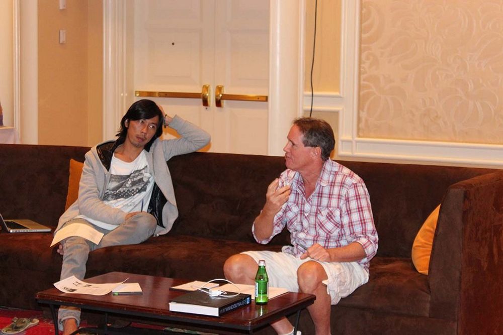 Kazoo Sato and John Merrifield in the judging room