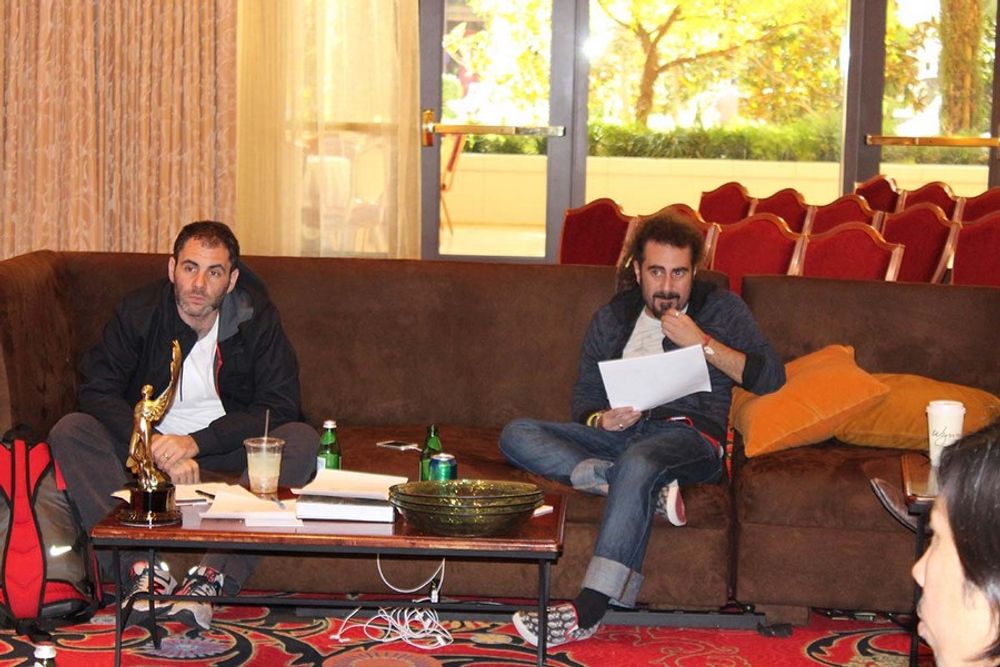 Noah Brier and Faris Yakob enjoying their time in the judging room