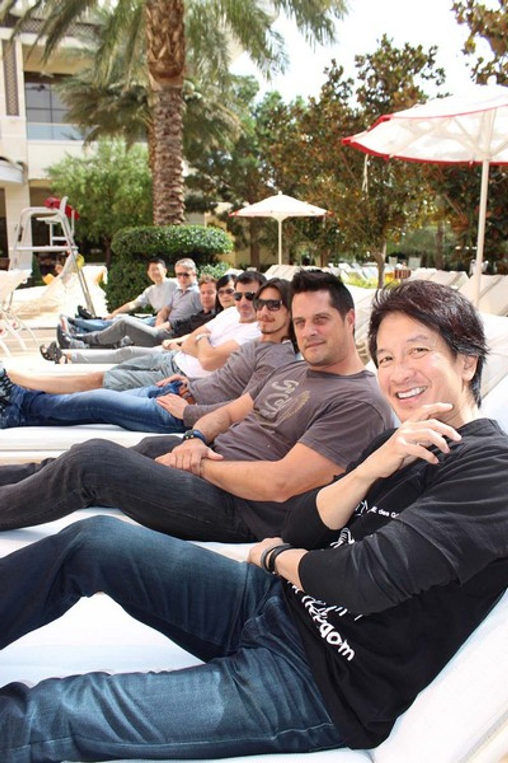 The TV/Cinema/Online Film jury lounging once agin in the sun