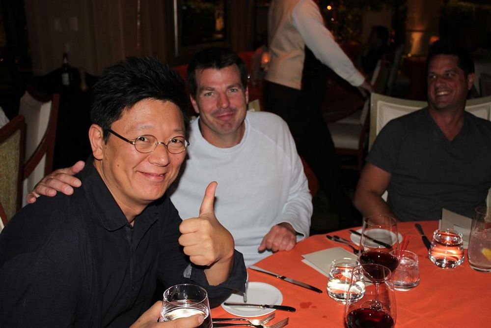 Thumbs up for Steve Keum and Mike Smith having a great time at Sinatra
