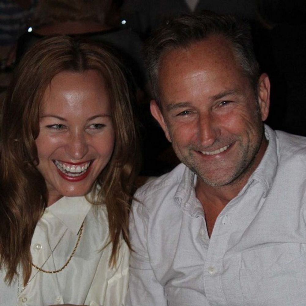 Philippa Groom and Michael Ritchie having a great time at Andrea's