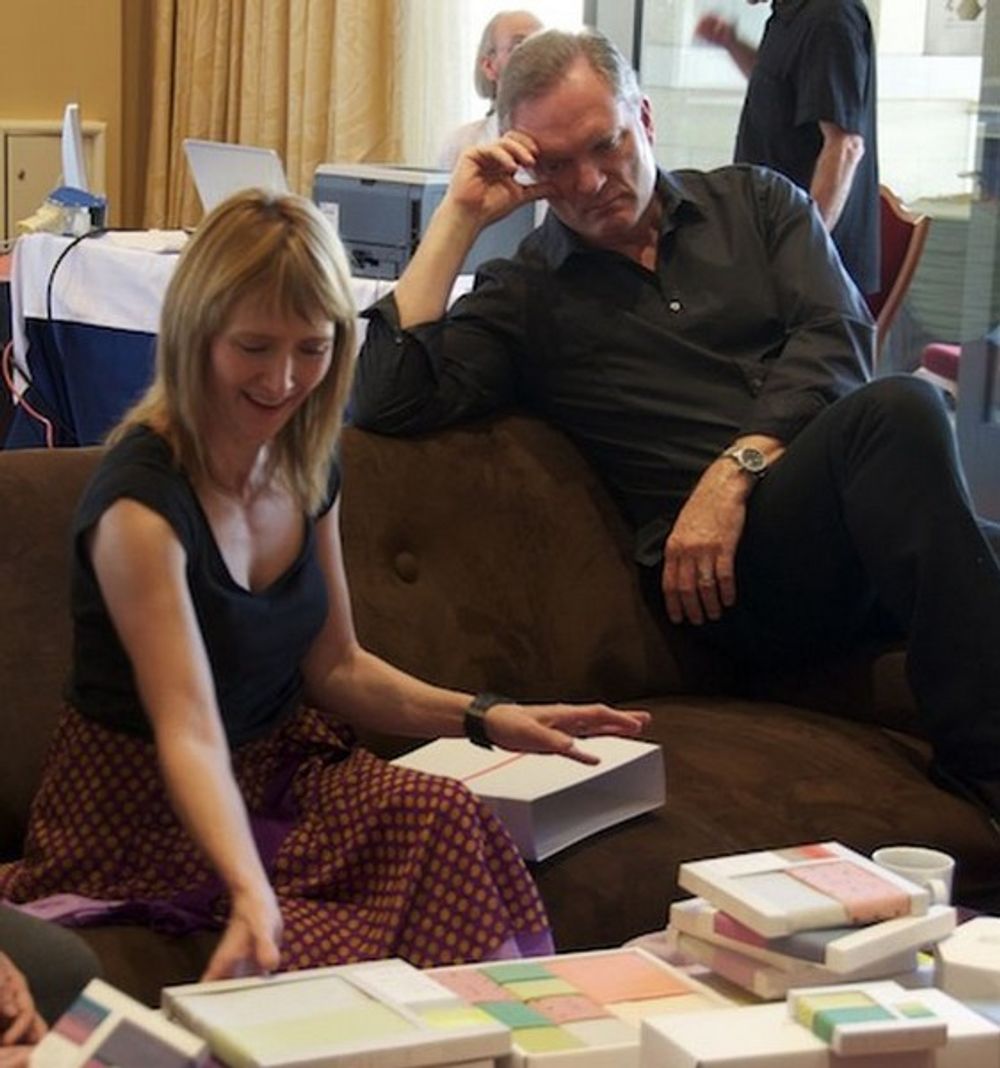 Joanina Pastoll and Peter Knapp in the judging room