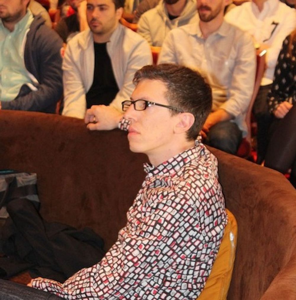 Christian Haas focused in the judging room