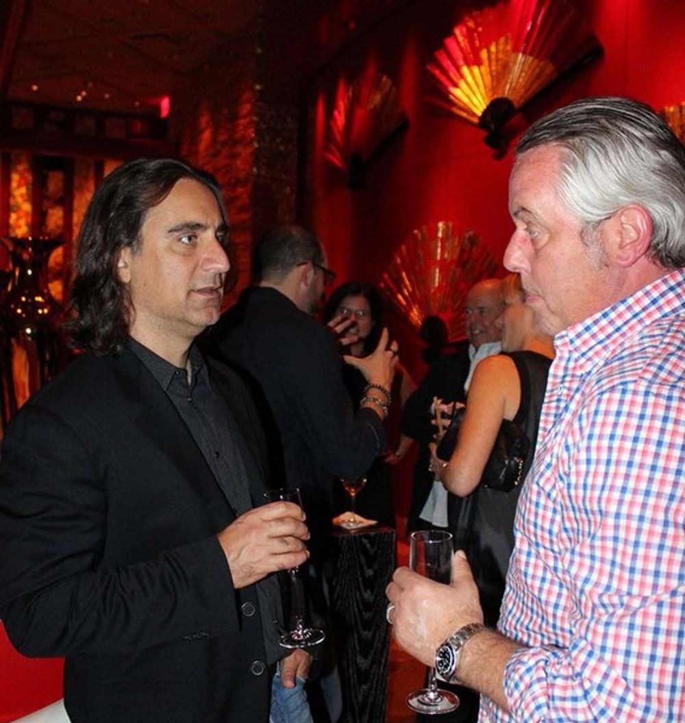 Jeff Elmassian and Scott Cymbala having an enjoyable time mingling at Mizumi