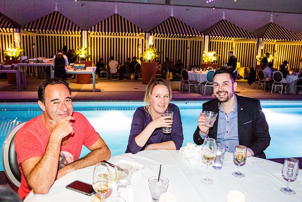Richard De Aragues, Laura Swinton and Adrian Bosich at the Creative LIAisons and 2015 Jury party