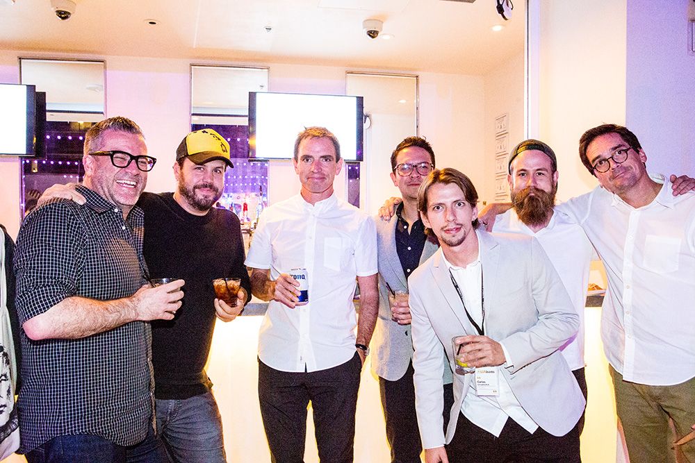 Matt Eastwood, Andy DiLallo, Ben Priest mingling with the young creatives