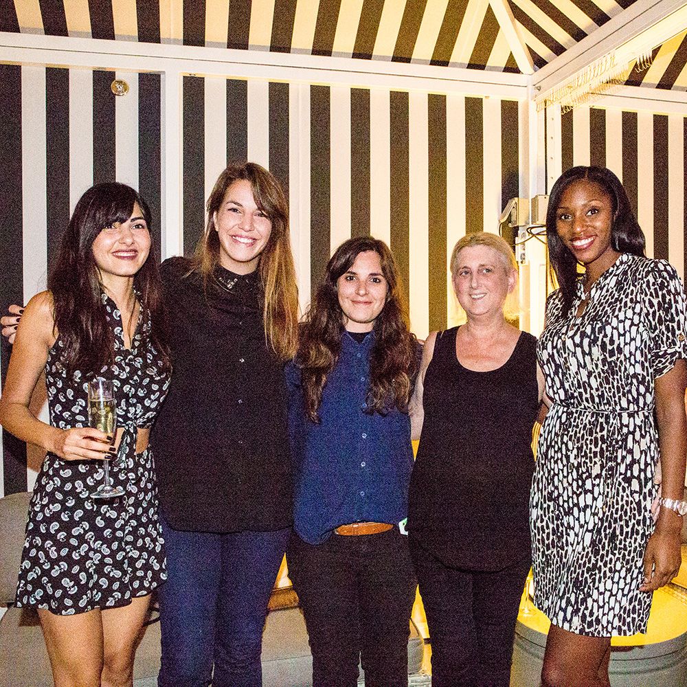 Barbara Levy and Kelle Jacob with some of the young creatives