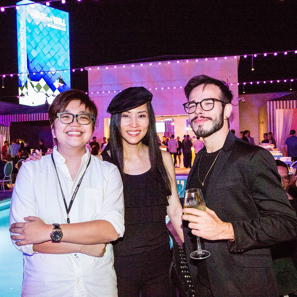 Pum Lefebure mingling with young creatives at the 2015 Creative LIAisons and Jury party
