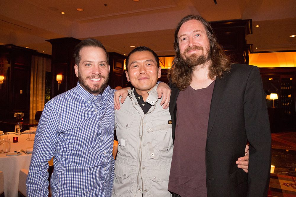 Jason Musante, Ronald Ng, and Jens Waernes at Country Club restaurant at the Wynn