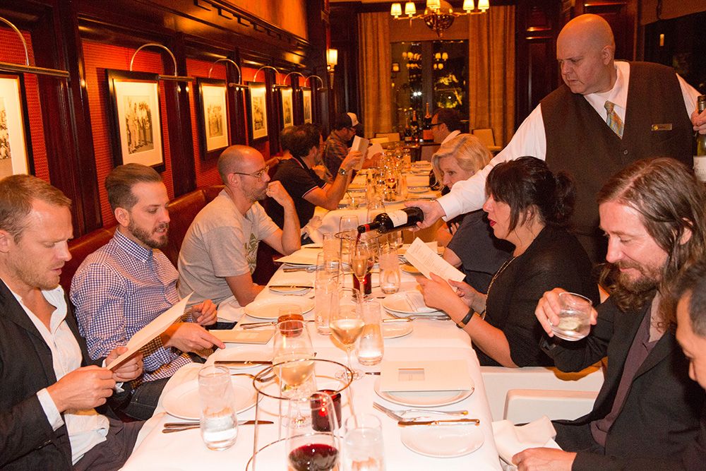 Jason Musante, Andreas Ullenius, Mike Farr, Jens Waernes, Elke Klinkhammer & Baerbel enjoy dinner at Country Club restaurant