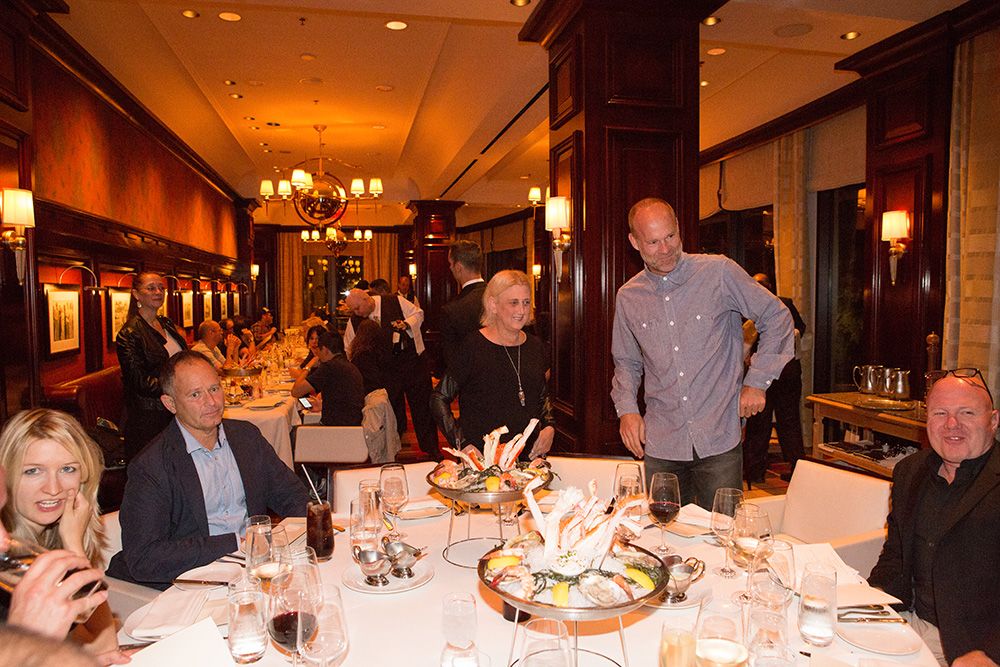 Simon Blaxland, Barbara Levy, Ralph van Dijk & Tom Eymundson enjoying dinner at Country Club restaurant