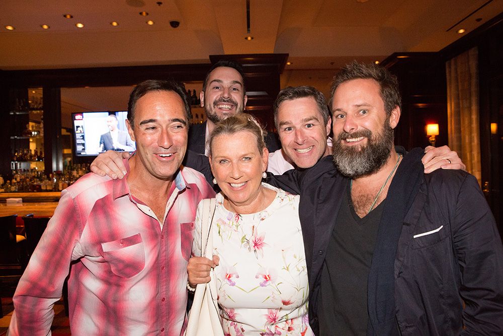 Richard de Aragues, Lizie Gower, Wilf Sweetland, Adrian Bosich & Alexander Schildt at Country Club restaurant