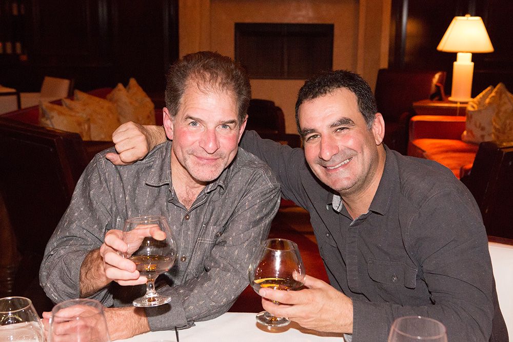 Dan Brown and Wayne Youkhana enjoying drinks at Country Club restaurant