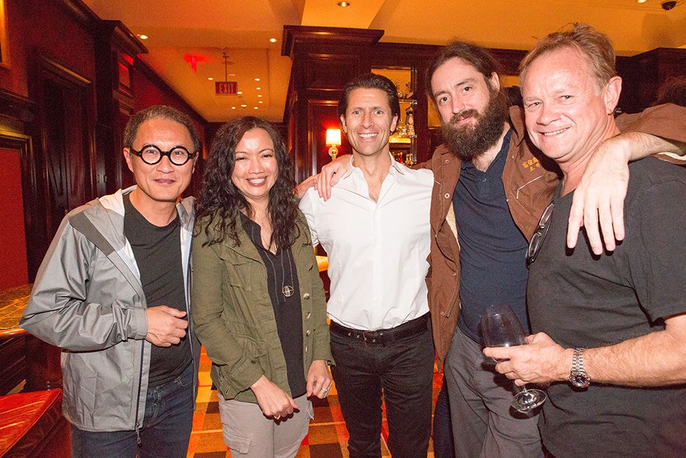 Eugene Cheong, Jureeporn Thaidumrung, Malcolm Poynton, Basil, & Kim Shaw at Country Club restaurant
