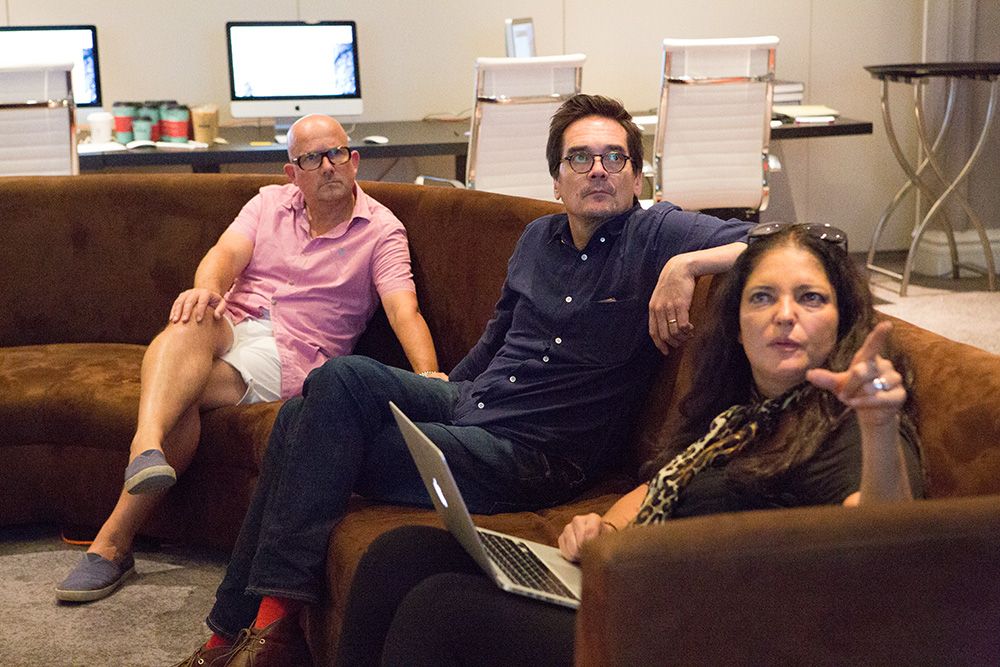 Justin Tindall, Joe Johnson and Doerte Spengler-Ahrens in the judging room
