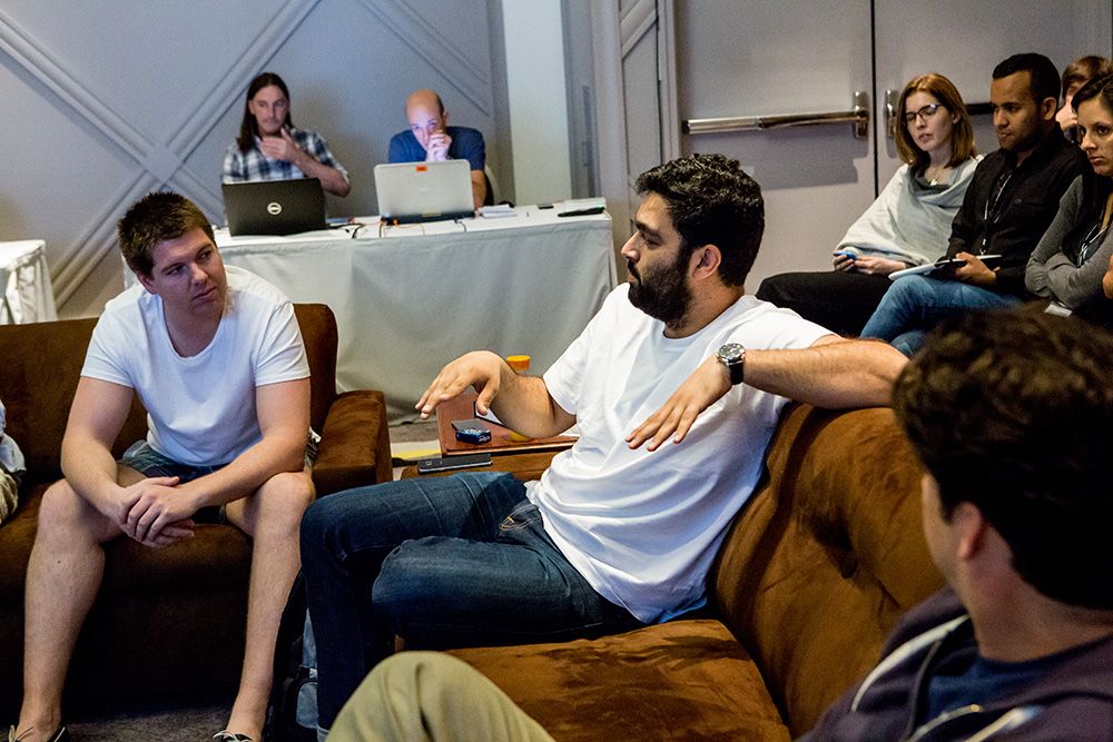 Aden Hepburn and Emad Tahtouh in the judging room