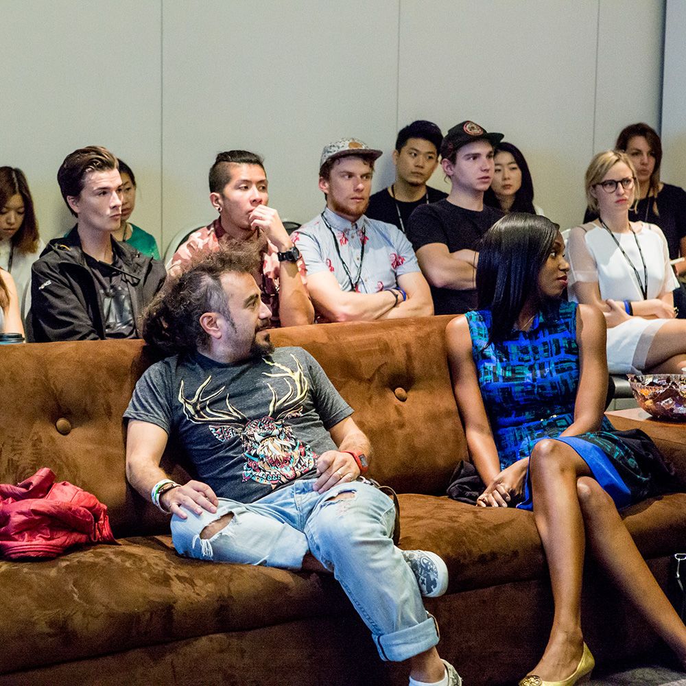 Faris Yakob and Kelle Jacob in the judging room