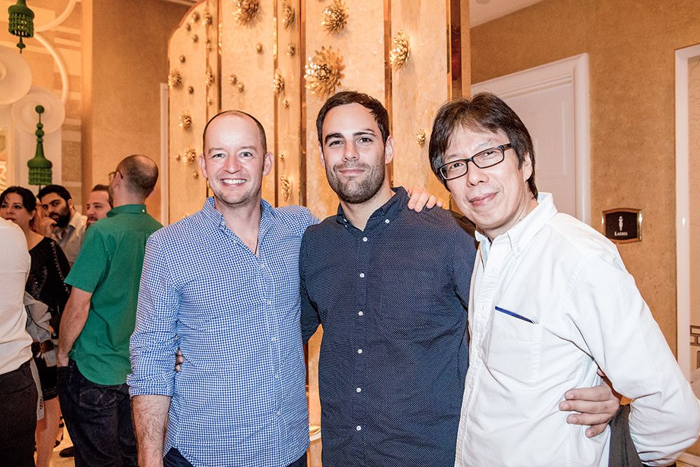 Mark Harricks, Jeremie Bottiau and Ted Lim at Wing Lei