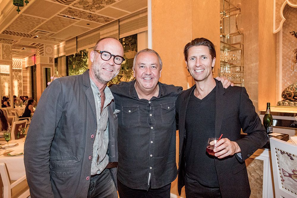 Ralph van Dijk, Mark Tutssel and Malcolm Poynton at Wing Lei
