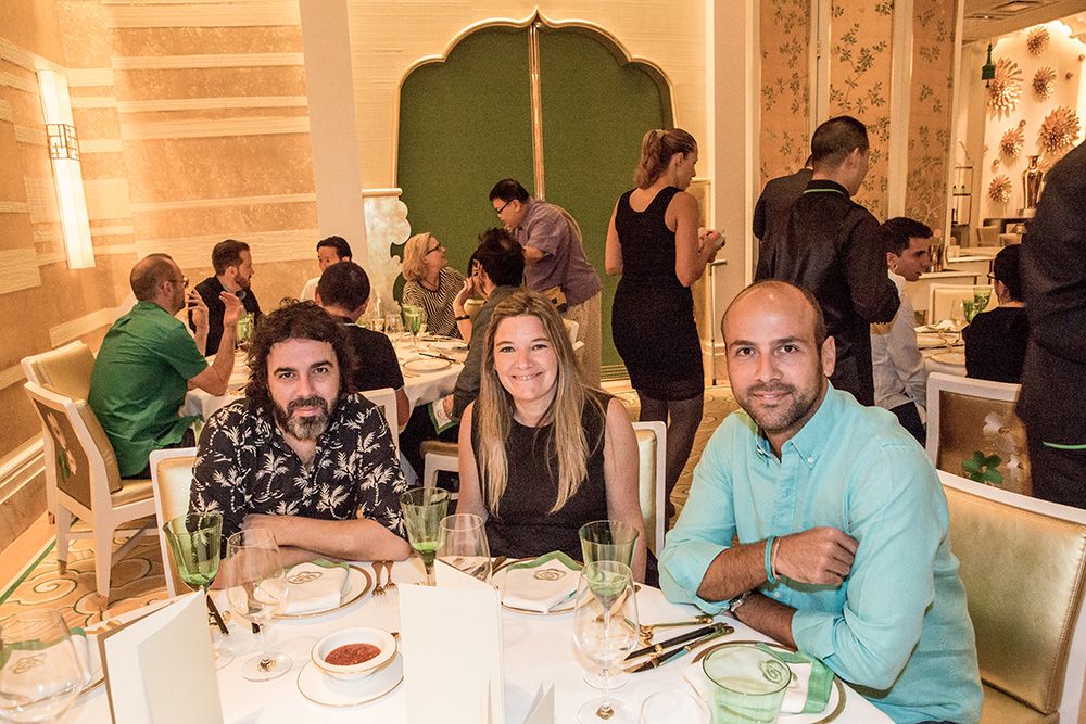 Diego Medvedocky, Marta Gonzalez, and Francisco Cassis at Wing Lei