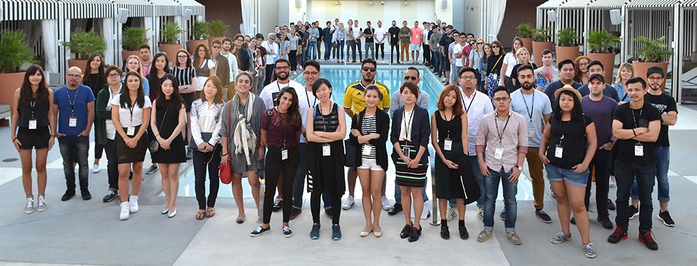 The Creative LIAison attendees by the pool