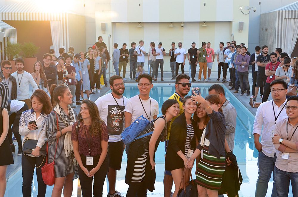 The Creative LIAison attendees by the pool