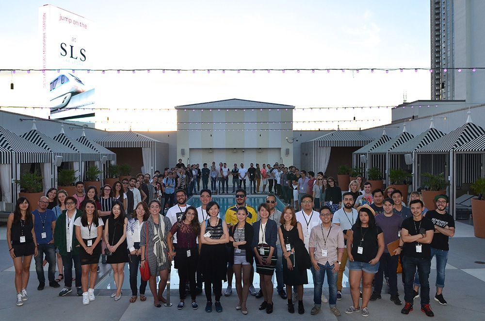 The Creative LIAison attendees by the pool