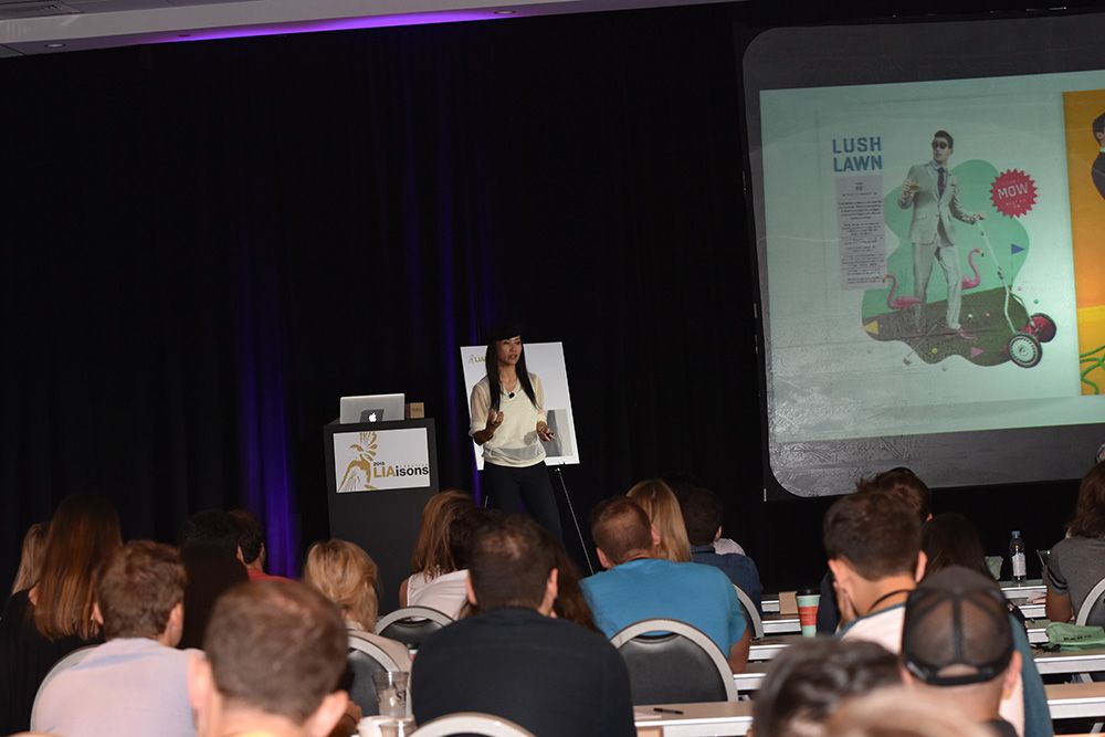 Pum Lefebure speaking at Creative Liaisons