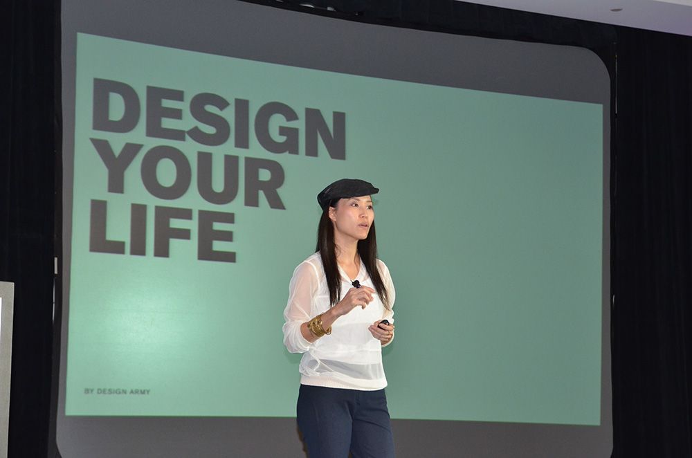 Pum Lefebure speaking at Creative Liaisons